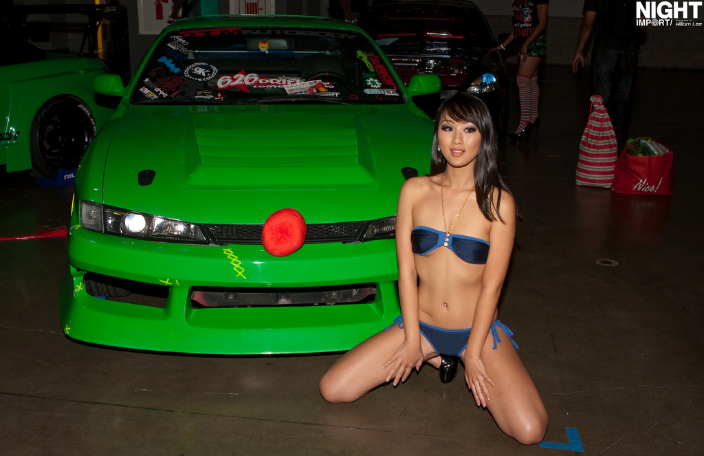 Evelyn Lin at a car show