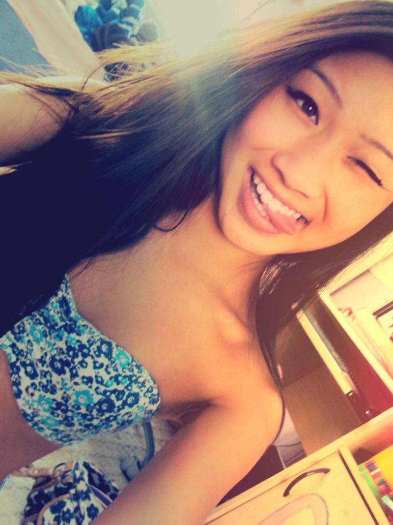 cute asian teen girl selfie sexy photo